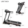 Folding Electric 3.5HP Treadmill With Incline Medium Running Machine Motorised LCD Gym 330lbs Folding Treadmill Electric Motorized Power 14.8KM/H Runn