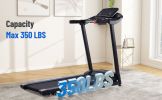 Electric Motorized Treadmill with Audio Speakers, Max. 10 MPH and Incline for Home Gym