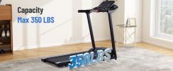 Electric Motorized Treadmill with Audio Speakers, Max. 10 MPH and Incline for Home Gym