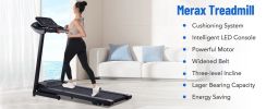 Electric Motorized Treadmill with Audio Speakers, Max. 10 MPH and Incline for Home Gym