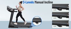 Electric Motorized Treadmill with Audio Speakers, Max. 10 MPH and Incline for Home Gym