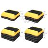 Height-Adjustable Step Aerobics Platform Fitness Equipment Stepper Trainer Exercise Step Platform with 4 Riser Yellow