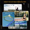 Soozier Portable Badminton Net, 14ft Volleyball Net, Foldable and Height Adjustable with Carry Bag, for Tennis, Badminton and Pickleball