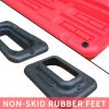 Adjustable Workout Aerobic Stepper in Fitness & Exercise Step Platform Trainer Red Black with 2 Risers