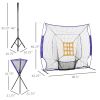 Soozier Baseball Practice Net Set with 7.5x7ft Catcher Net, Ball Caddy and Batting Tee