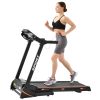 Folding Electric 3.5HP Treadmill With Incline Medium Running Machine Motorised LCD Gym 330lbs Folding Treadmill Electric Motorized Power 14.8KM/H Runn