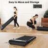 Under Desk Treadmill, Walking Pad, 2 in 1 Portable Treadmill with Handle Remote Control LED Display