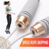 Adjustable TPU Wire Rope with Bearing Weighted Jump Rope for Handle Comfortable Foam Handle Skipping Rope for Workout and Fitness Training