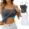 Womens Camisole Sleeveless Cami Vest Top Yoga Tank Tops