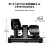 Mini Fitness Stepper, Hydraulic Fitness Stepper with Resistance Bands and Display, Silent Design, Weight Capacity 300LBS